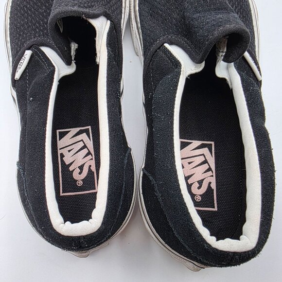Vans Classic Slip On Embossed Womens Size 8.5 Black Casual Shoes Comfortable - Picture 7 of 13